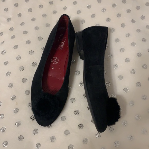 Jenny by Ara Mary Jane Flats Suede Black 7.5 - Picture 4 of 7